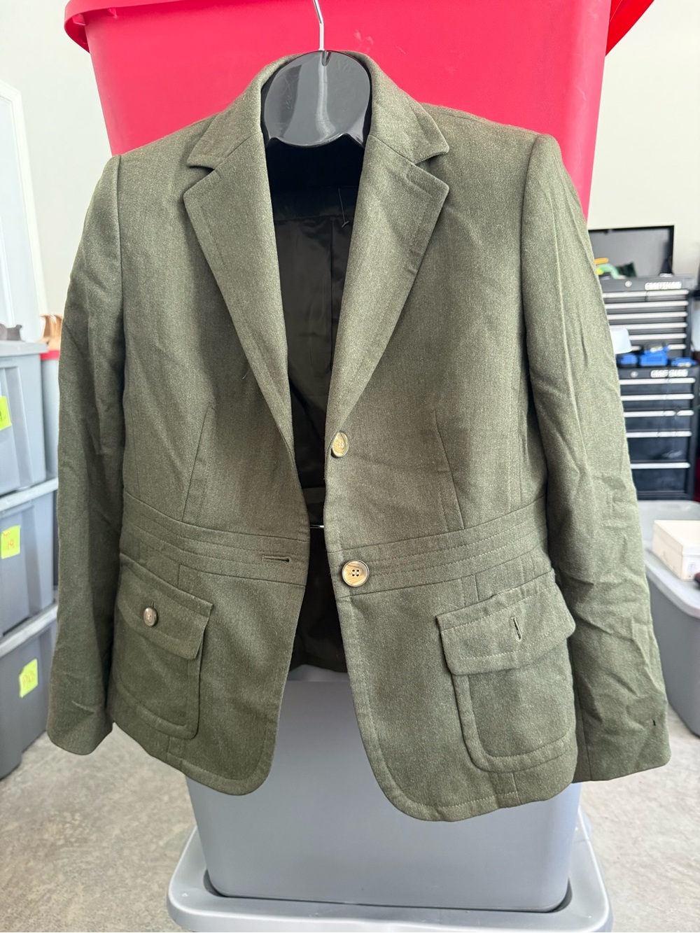 Olive Green Tailored Blazer Jacket p45